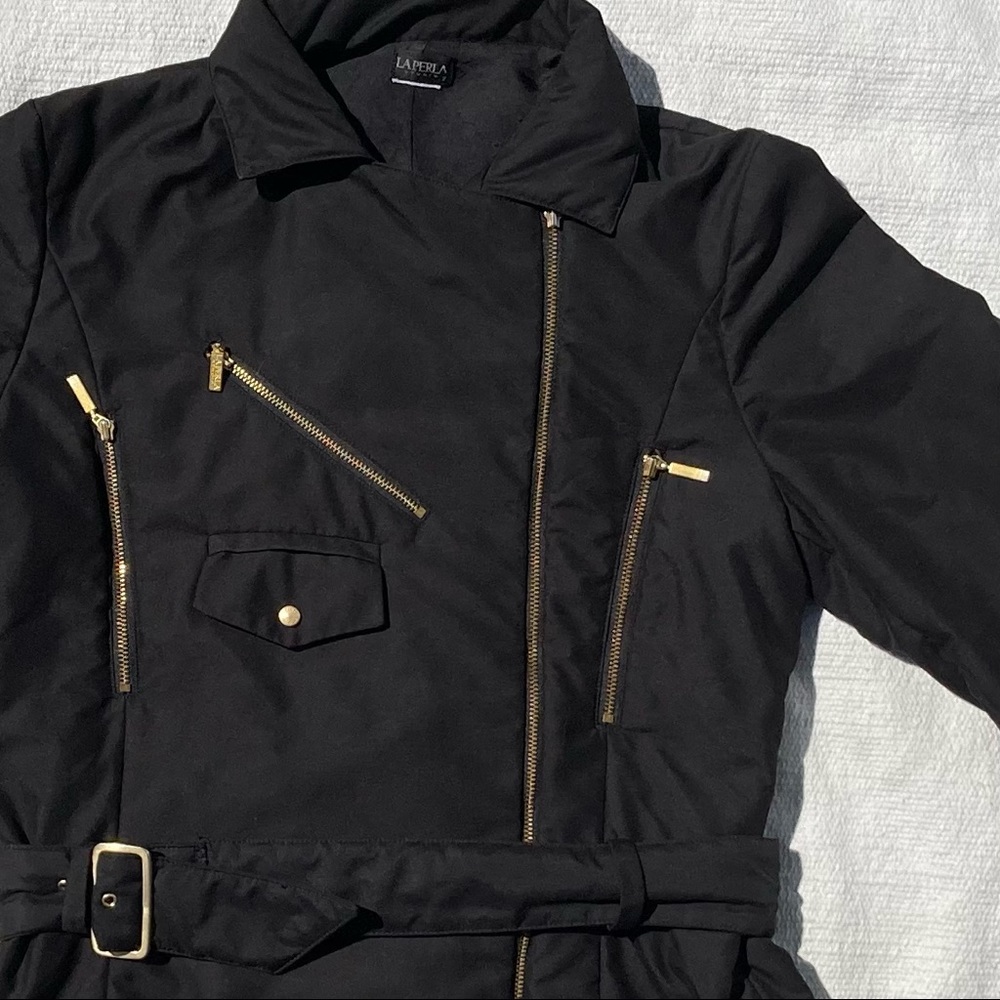 La Perla Studio Fabric Biker Jacket with Belt - Picture 12 of 16